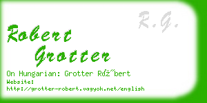 robert grotter business card